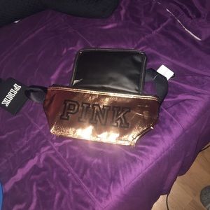VS PINK FANNY PACK ROSE GOLD BRAND NEW